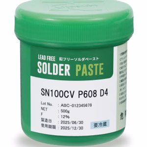 a tub of SN100CV P608 D4 Solder Paste