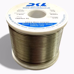 DKL Clearflow 3135 lead-free no-clean cored solder wire reel (e.g., 1kg, 1.0mm diameter, SN100C alloy)