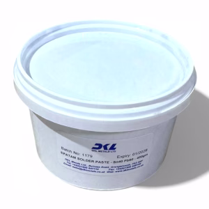 450g tub of DKL Epatam Solder Paste (Sn40/Pb60) for automotive tinning and radiator repair.