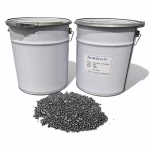 Copper-Phosphorus (CuP15) Master Alloy Shot in 20kg Drums with loose CuP shot in front– DKL Metals