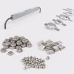 Multiple profiles of pure tin anodes, bars, granules, and hemispheres for industrial electroplating lines.